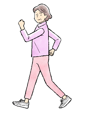 歩く女性