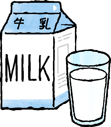 牛乳のイラスト