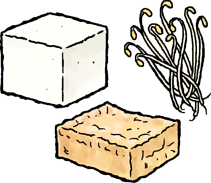大豆製品のイラスト